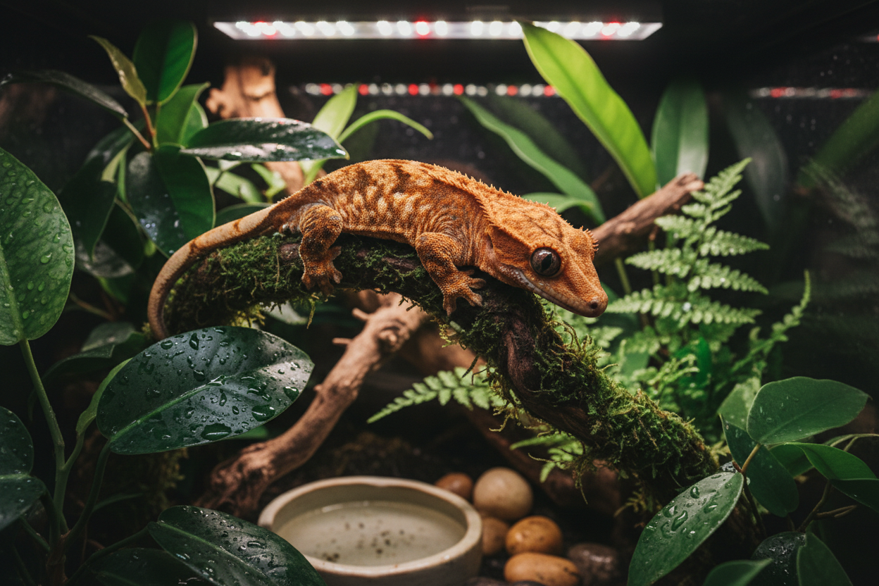 fai un geco cilituas dentro un terrario